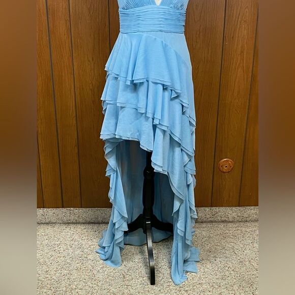 Alice + Olivia Asymmetric Ruffled Maxi Dress size 4 - Picture 8 of 15